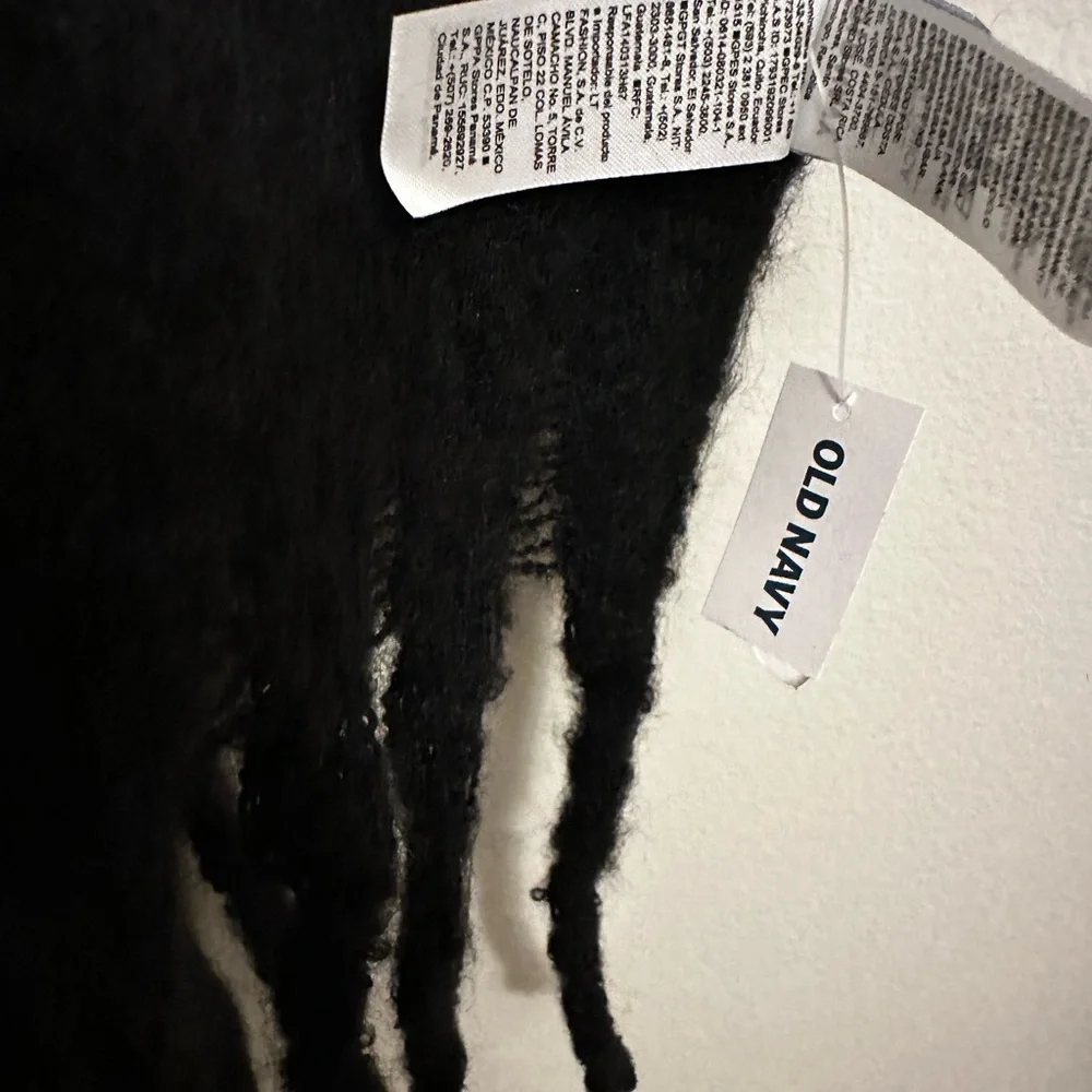 Black Fringe Scarf - Picture 2 of 3